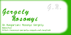 gergely mosonyi business card